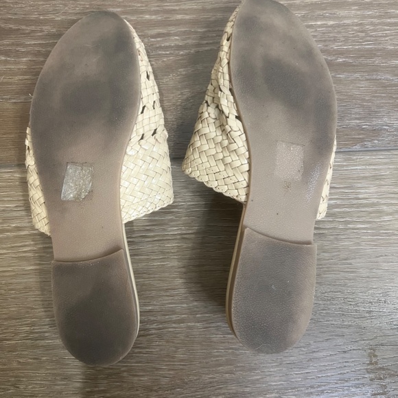Anthropologie Salt + Umber Lily Handwoven Leather Women's Mules Sz 7 - Picture 7 of 9